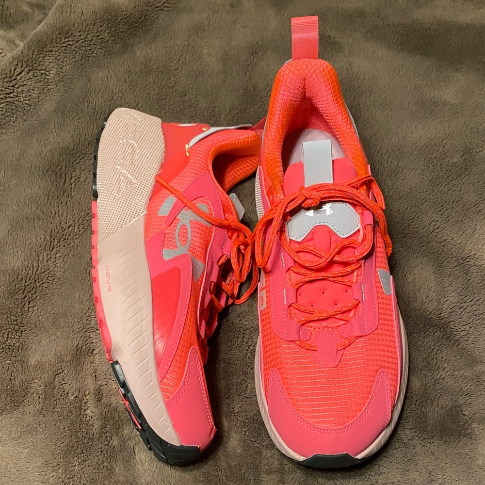 Under Armour HOVR Mega 2 MVMNT Sport Shoes Pink Shock Men's Sz 12 / Women’s 13.5